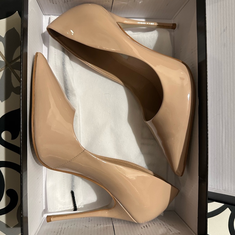 Saks Fifth Avenue Blush Patent Heels